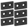 10Pcs Aluminum Alloy End Cover Double Holes Cover Plate for Profiles Frame CNC MachinesBlack