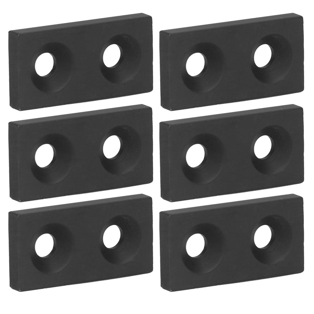 10Pcs Aluminum Alloy End Cover Double Holes Cover Plate for Profiles Frame CNC MachinesBlack