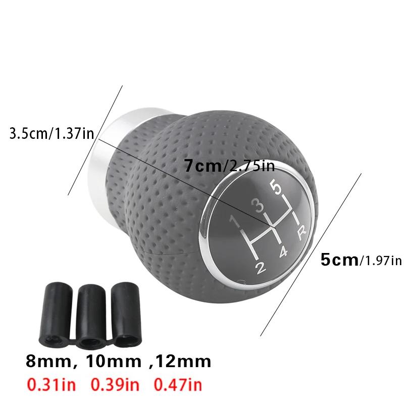 5/6 Speed Universal PU Leather Gear Shift Knob Manual Car Gear Stick Head Shift Replacement Knob Modified Shift Head