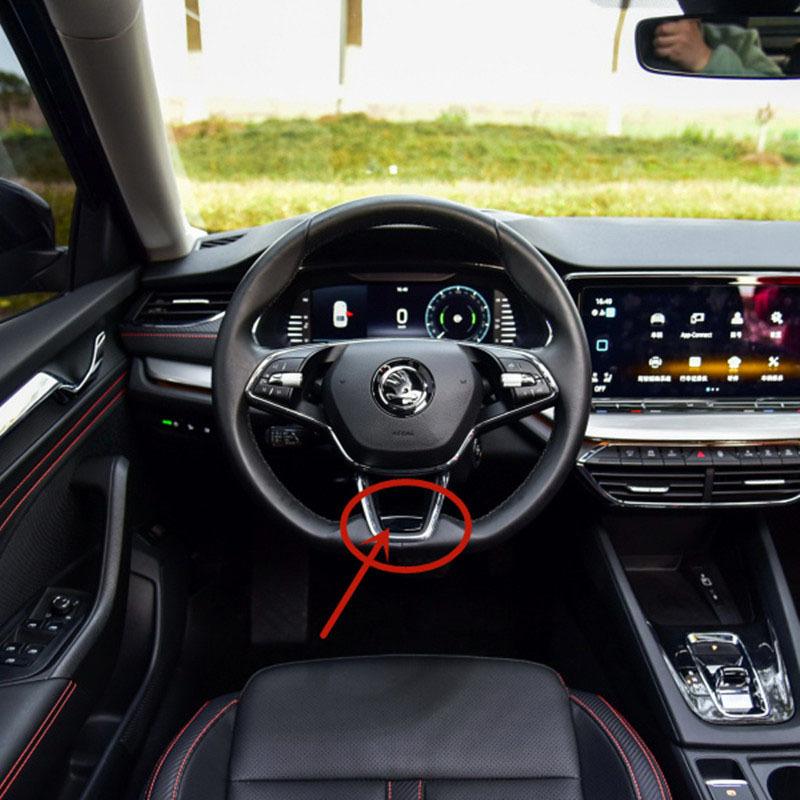 Steering Wheel Trim Frame fit for Skoda Octavia 4 IV  Mk4 RS VRS Interior Accessories Metal Decoration Cover