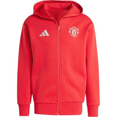 adidas Manchester United Anthem Jacket Letter Print Comfortable Casual Sports Hoodie Men Jacket Red IT4187