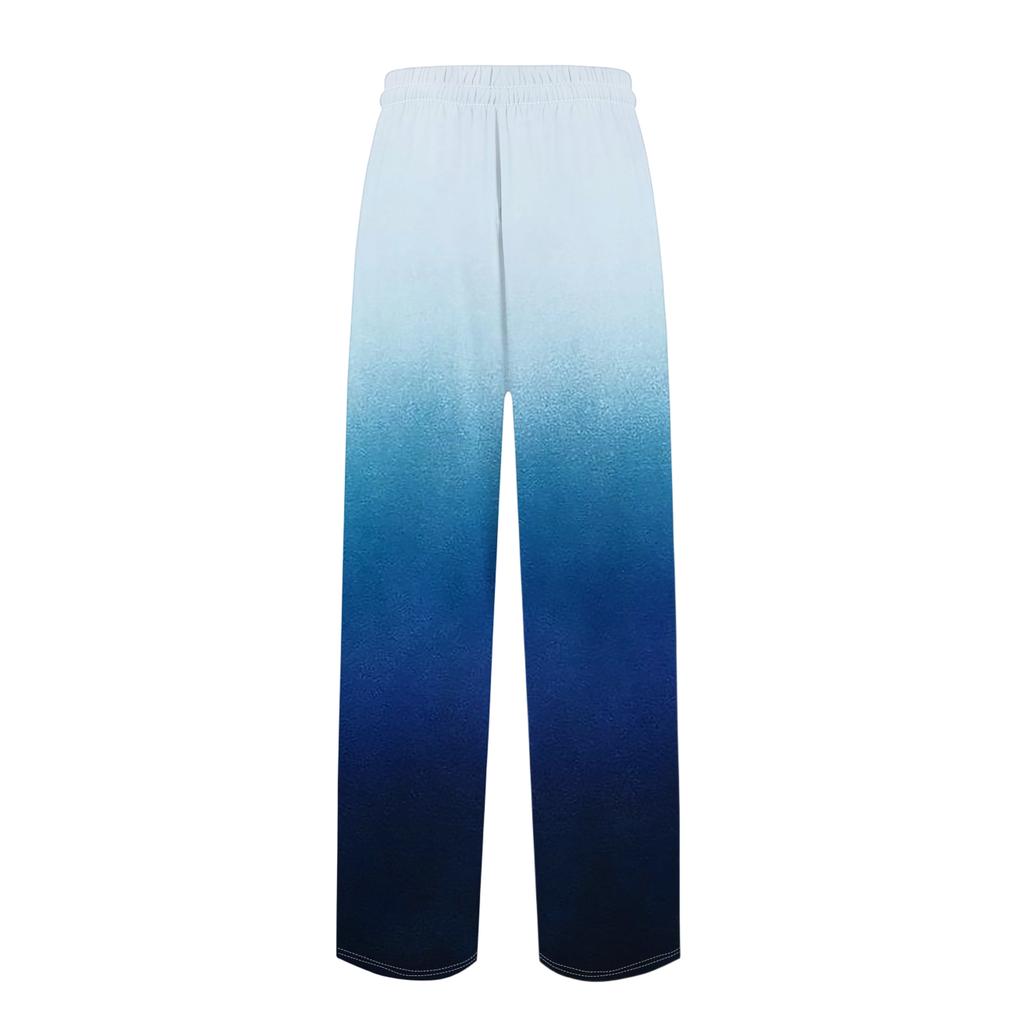 Men's Plain Knit Solid Pocket Casual Pants Home Pajama Pants