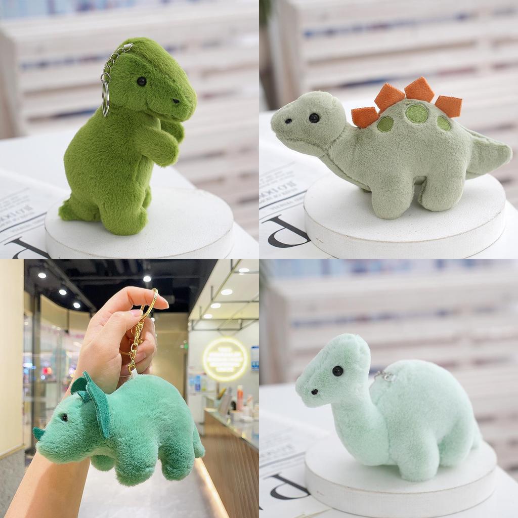 Adorable 2024 Dinosaur Plush Keychain Cute Pp Cotton Bag Car Chain Decoration