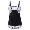 Women’s Tankini Top with Floral Print Hem and Adjustable Straps for Swimming and Beachwear Comfortable Fit