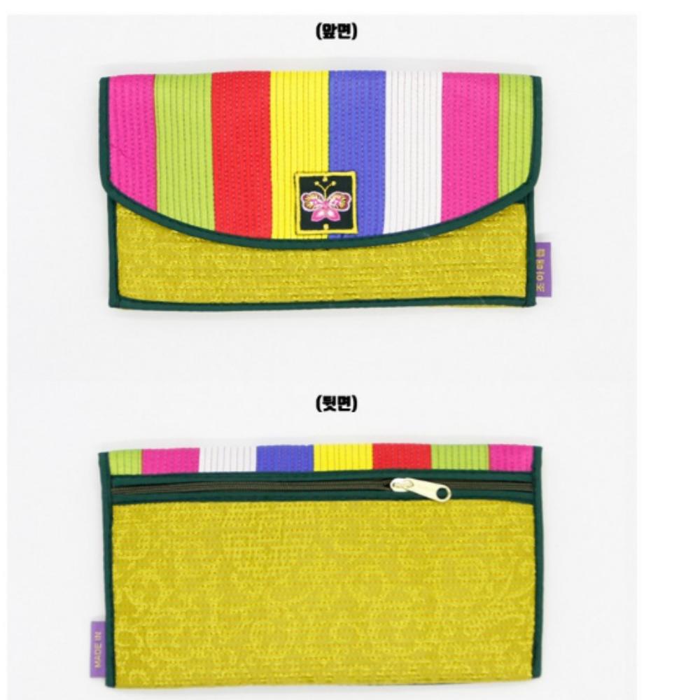 Colorful Silk Korean Quilted Long Wallet