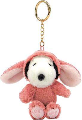 Nakajima Corporation Mascota Conejo de Orejas Caídas Snoopy Peanuts, Rosa, 213778-25, 12cm H x 12cm W x 7.5cm D