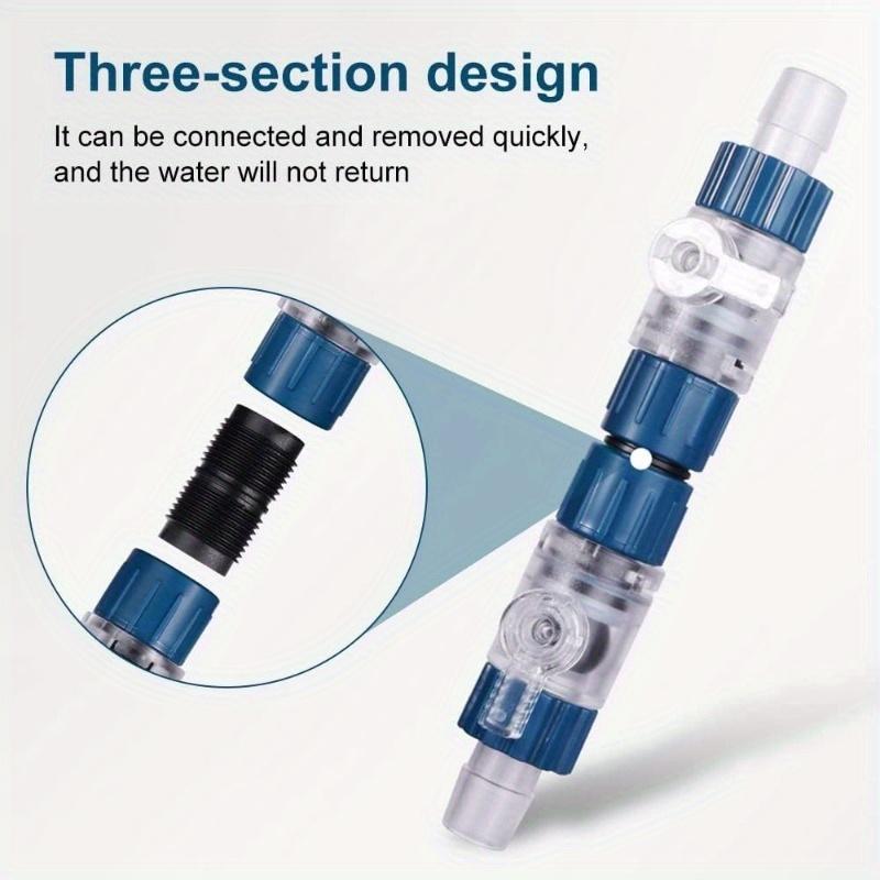 Dongke Aquarium Hose Valve, Double Sealed Fish Tank Quick Release Valve, with Water Flow Control Switch, Suitable for 12-22mm Hose Aquarium Fish Tank