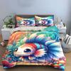 Colorful betta fish design. Bedding sets Duvet cover sets Duvet covers Pillowcases(1*Duvet Cover 2*Pillowcases without duvet insert)