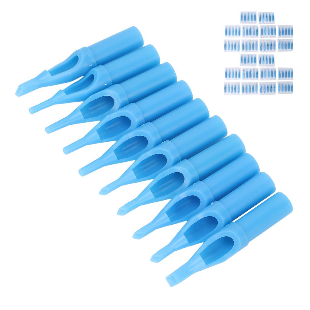 100Pcs Disposable Mixed Tattoo Needle Tip Portable Blue Long Tattoo Tip Accessories