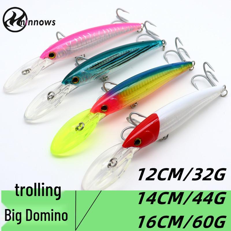Große Minnow-Köder zum Angeln - Grüne Makrelen-/Thunfischköder, 16CM, 14CM, 12CM