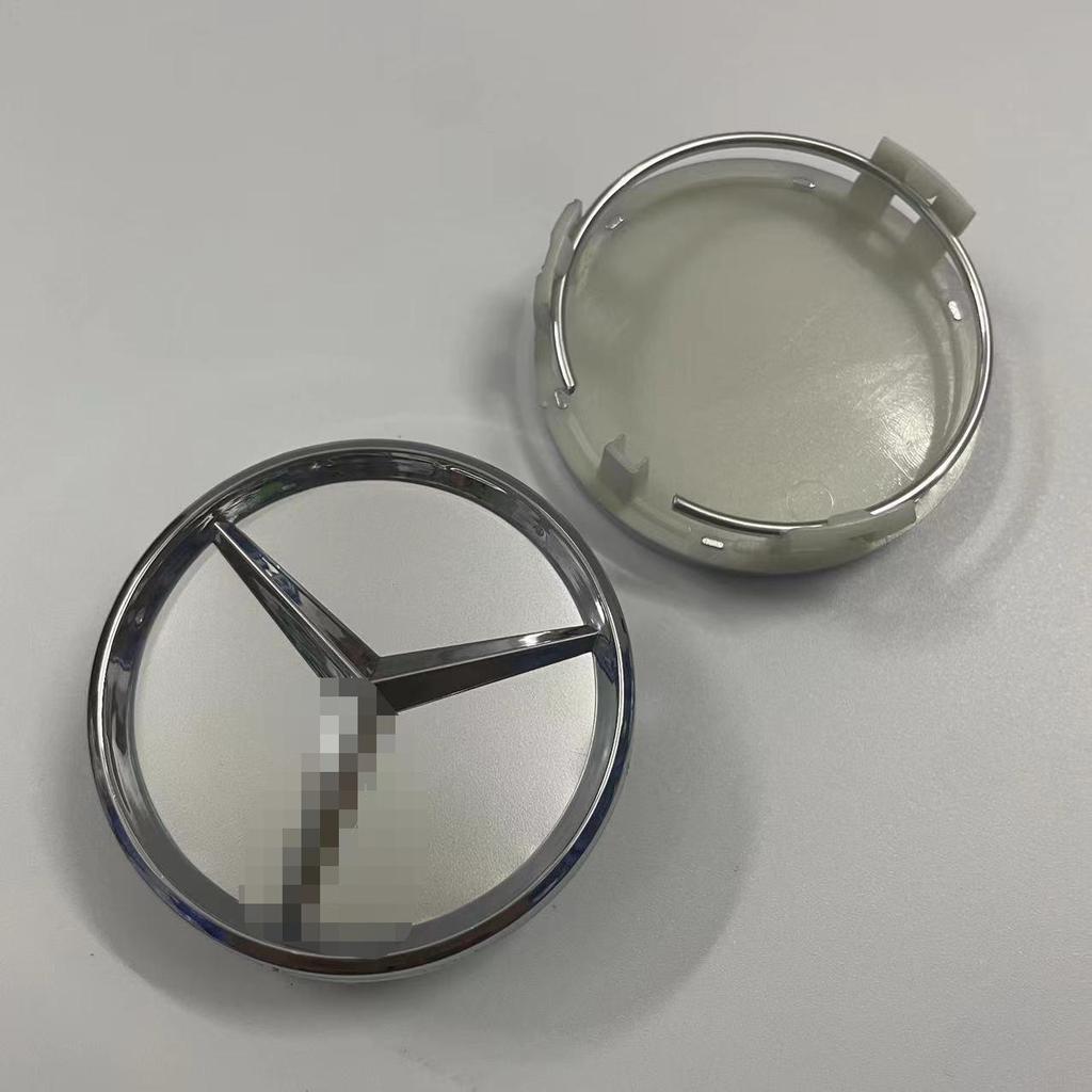 Mercedes-Benz 60mm ABS Wheel Hub Cap Badge for 3-Lug or 6-Lug Wheels