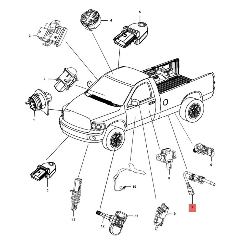 Waterproof Fuel Pressure Sensor Direct Fit Fuel Pressure Sensor 68210332AA Replacement Suitable for Automotive 1500