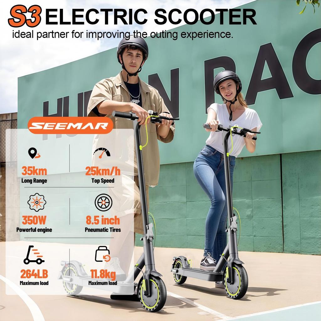 Elektrische Step Volwassene, 30-35km Bereik, 8,5" Ultralicht Opvouwbare E-Step, 350W Motor, 3 Snelheidsmodi, TODIMART T3 voor Volwassenen en Tieners, Slimme App