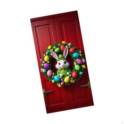 Easter Door Cover Decoration Decorative Photo Props Banner Backdrop for Porch Holiday