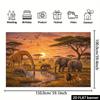 1Pcs African Savannah Sunset Animals Lion Zebra Decoration Background Wildlife Backdrop Decorations For Photo Studio Booth Party