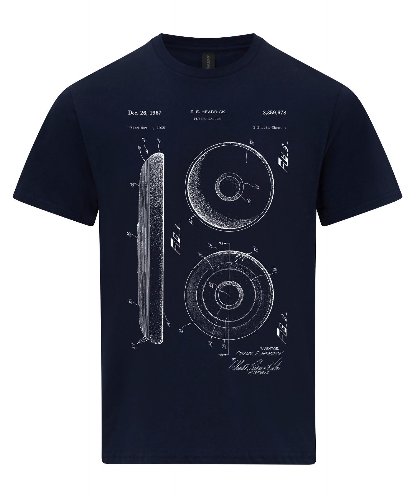 Frisbee Patent T-shirt Disc Golf Blueprint Gift T-shirt L