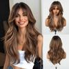 20 Inch Long Layered Cut Wigs for Women, Gorgeous Fluffy Wigs,  Synthetic Full Machine Wigs for Party, Daily Use, Synthetic Fiber Wig