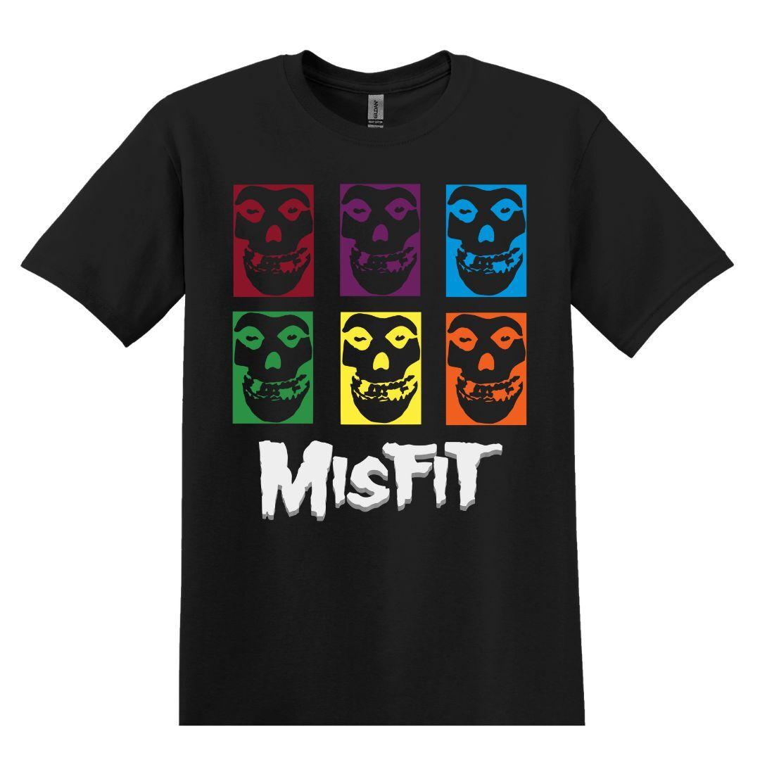 Misfits Skull Rock, Band T-Shirt Black S-3XL XL