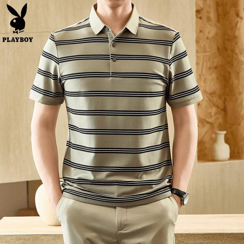 Playboy Men s Classic Color Block Stripe Polo Shirt 190