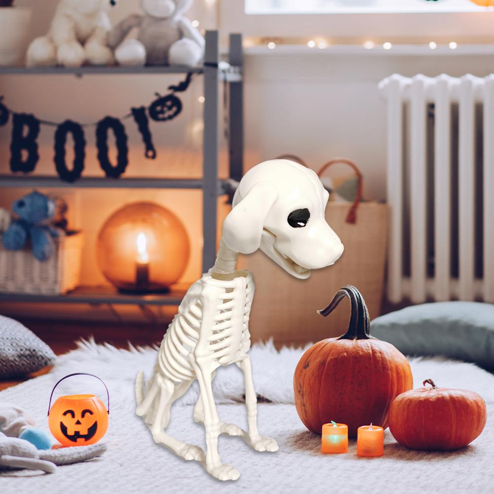 2025 Kreatywna Dekoracja Halloween Pies Szkielet Dekoracja Figurki Przenośny Halloween Szczeniak Szkielet Dekoracja Stołu Na Biurko