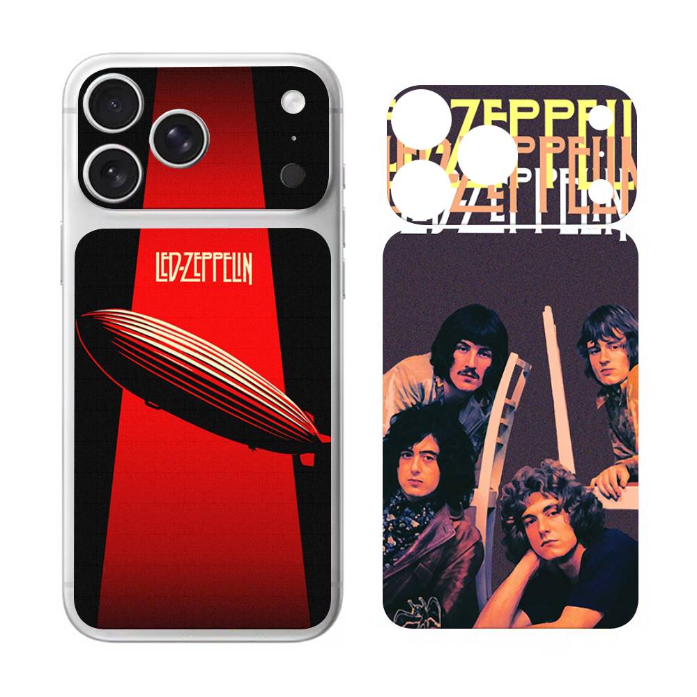 Rock Band L-Led Zeppelin Wrap Sticker For IPhone17 Pro/17pro Max Phone Decal Skin Rear Protector Case Film Full Cover
