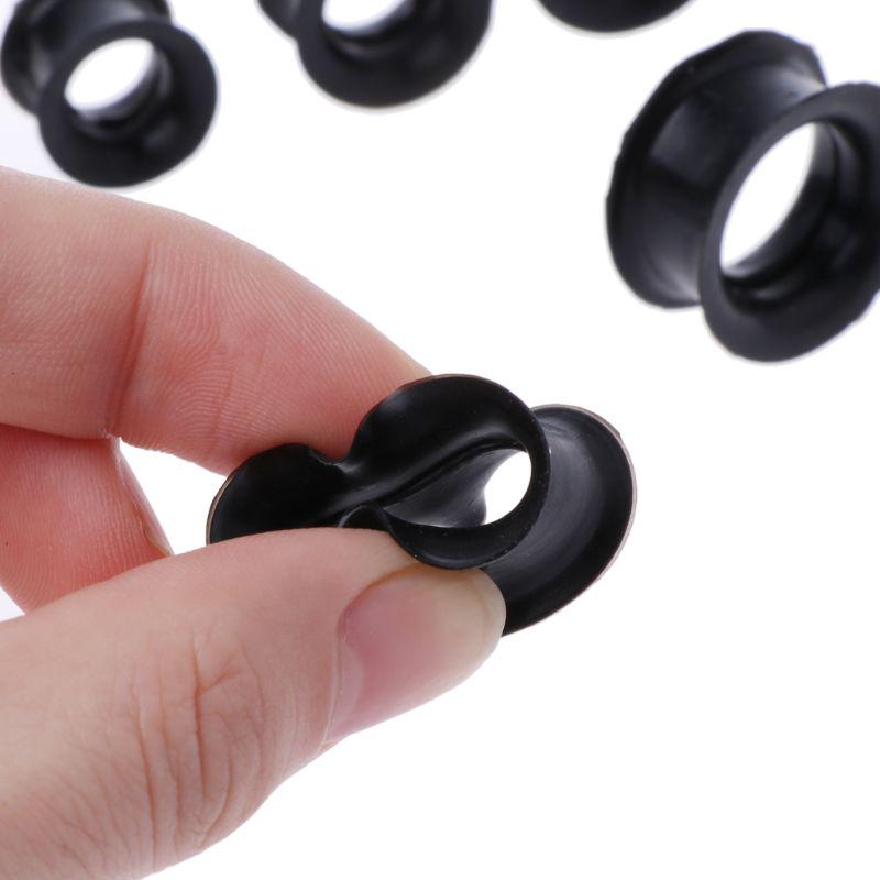 Tunnels D'oreille En Silicone Rigide - Double évasé, Taille 3mm à 25mm - Sans Nickel, Hypoallergénique - 11
