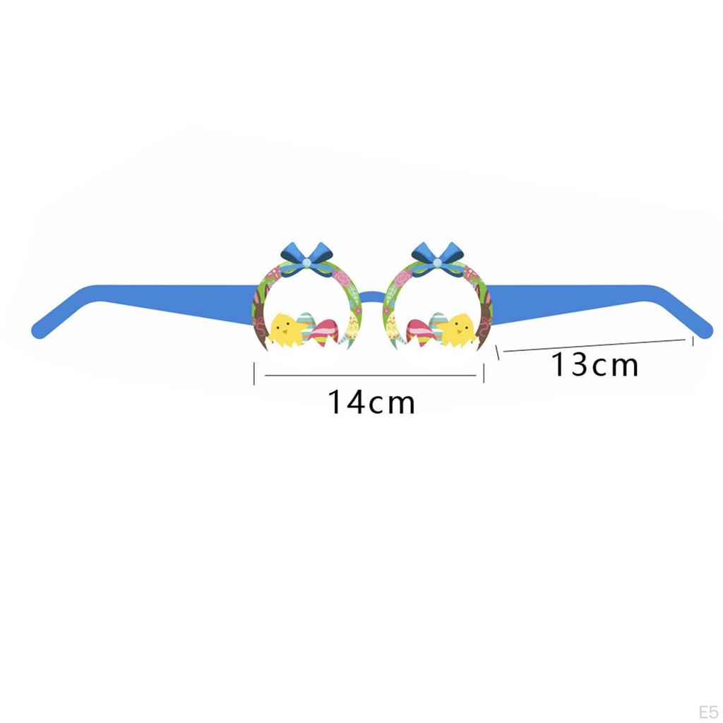 6 Pcs Easter Glasses Frames Bunny Egg Decorations for Party Photo Props,