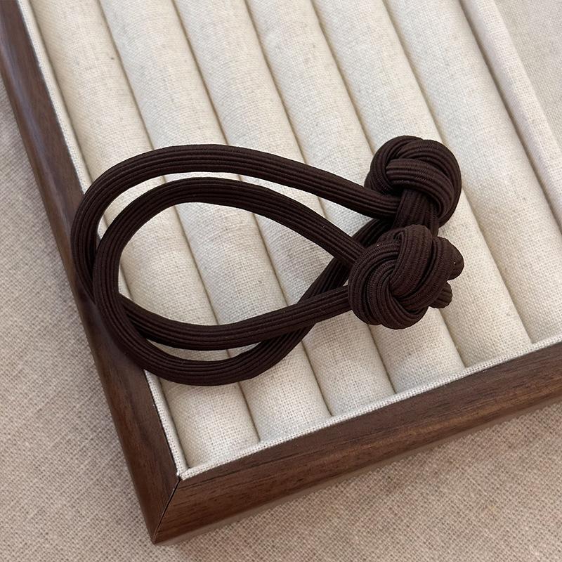 

Резинка для высокого хвоста, женская резинка для волос, утолщенная и прочная резинка для волос, ободок темный кофе