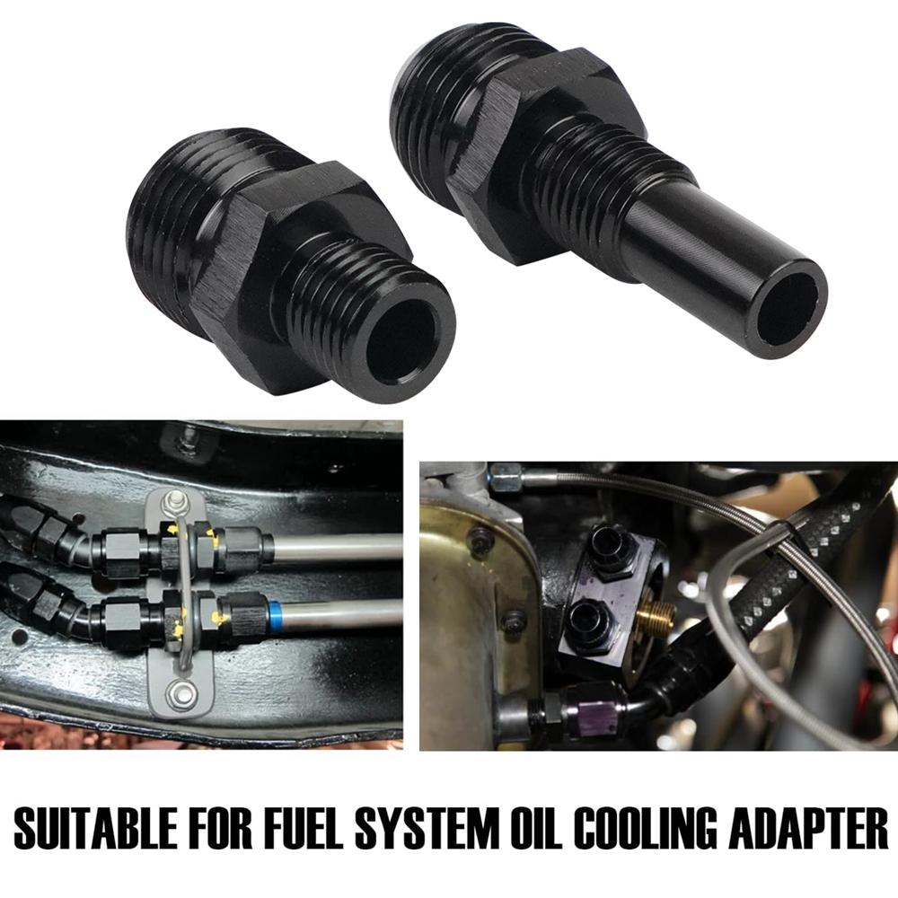 4L80E 6AN x 1/4NPS 8AN Male Flare to 1/4 NPS Transmission Cooler Adapter Fittings Front and Rear Port For GM 1997-2007