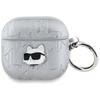 Hülle für AirPods 4 Karl Lagerfeld Monogramm Silber