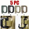 5PC Plasctic Shackle Carabiner D-ring Clip Molle Webbing Backpack Пряжка Snap Lock Grimlock Multi Outdoor Touring Touring Gear