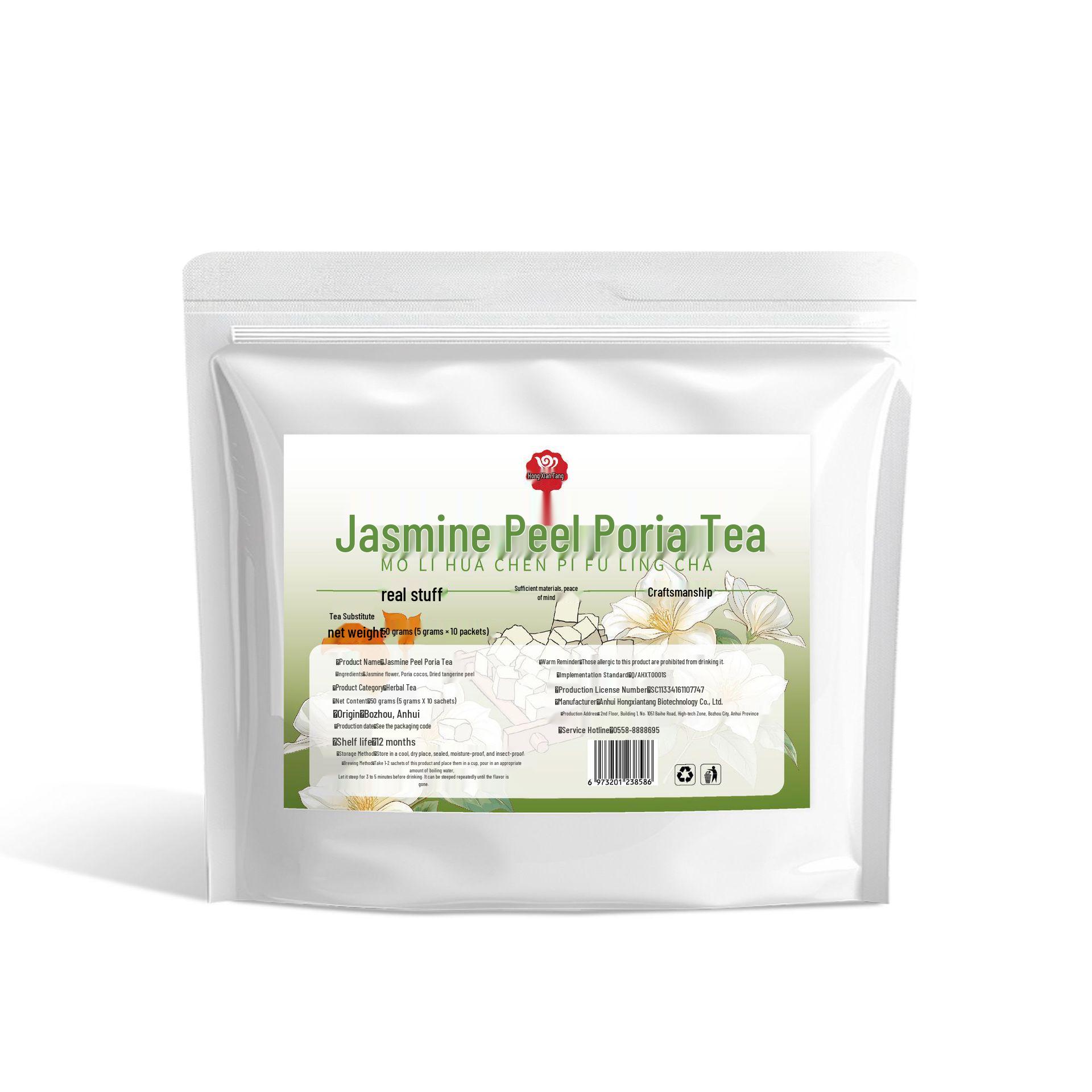 Jasmine Poria Flower Herbal Tea: Individually Packaged Fragrant Health Tea for Brewing
