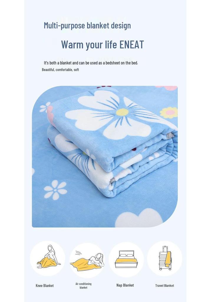 Superweiche Flanell-Korallenfleece-Decke - Plüschig, Verdickt, für Einzel-/Doppelbett, Ganzjahresgebrauch.