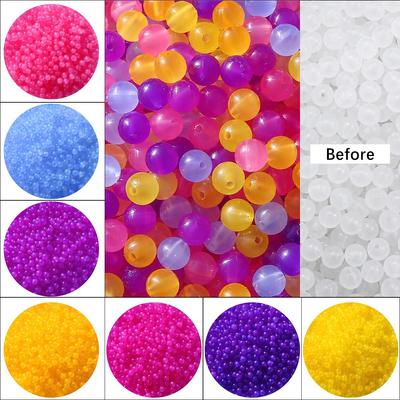 100 ks 8 mm UV meniace sa farebné korálky Akrylové okrúhle korálky na výrobu šperkov DIY kúzelná dekorácia