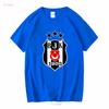 Nouveau T-shirt logo Besiktas Active Drôle Américain Taille US S 5XL vintage Lavé streetwear Polyvalent Extensible mode Décontracté