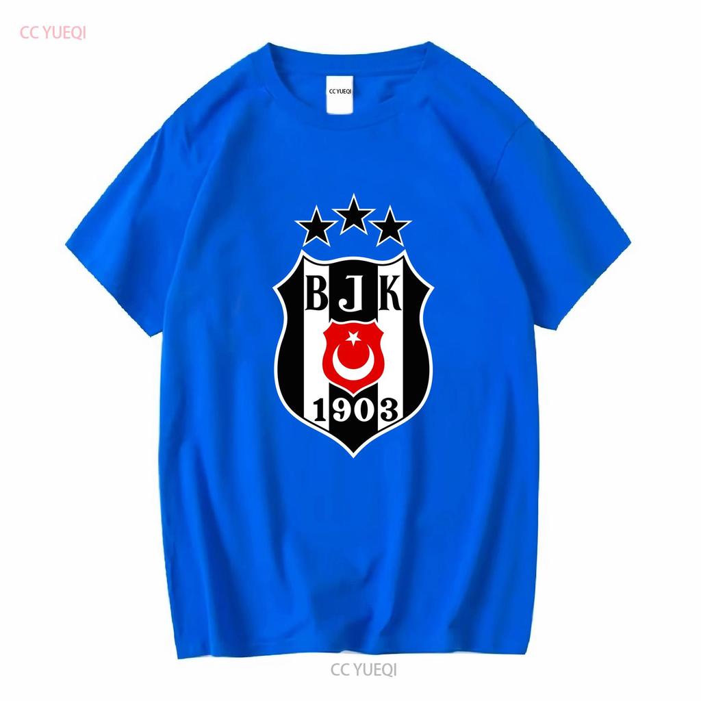 Nouveau T-shirt logo Besiktas Active Drôle Américain Taille US S 5XL vintage Lavé streetwear Polyvalent Extensible mode Décontracté