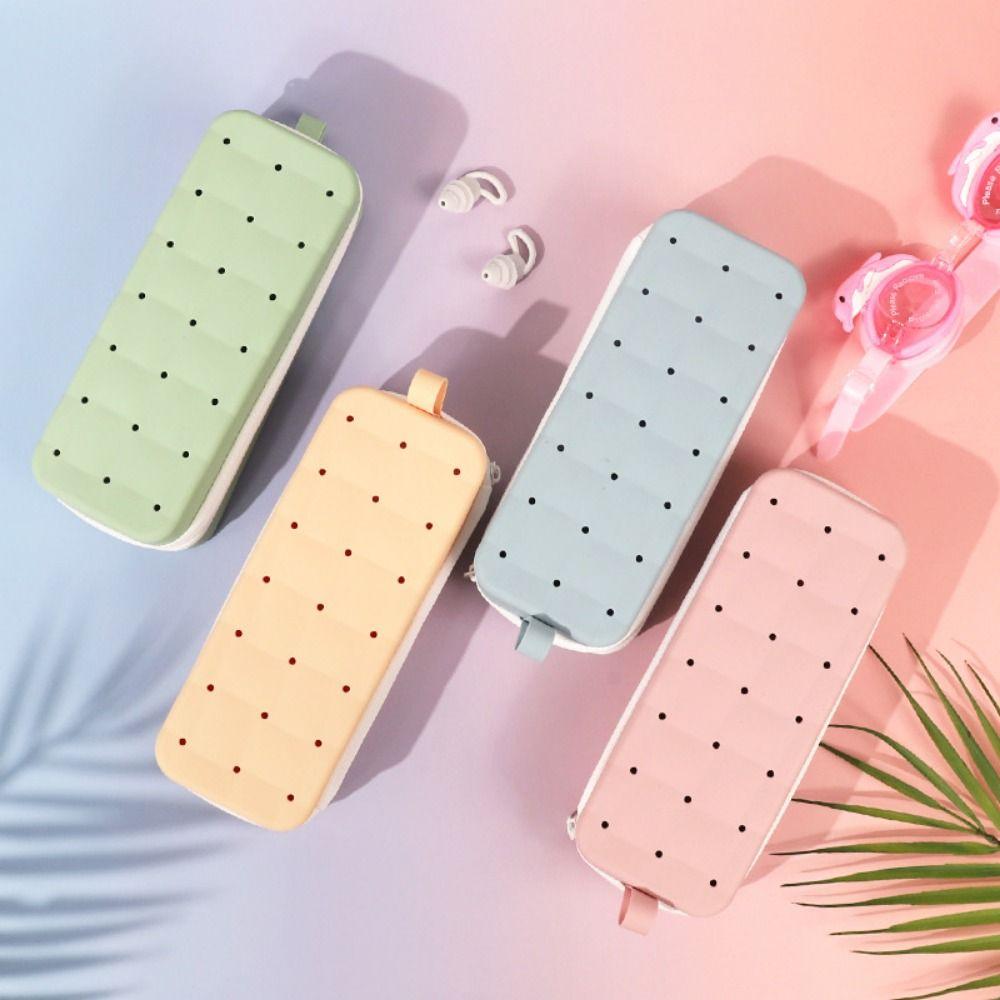 Double-sided Swimming Glasses Box Large Capacity Goggles Organizer  Make Up Brush