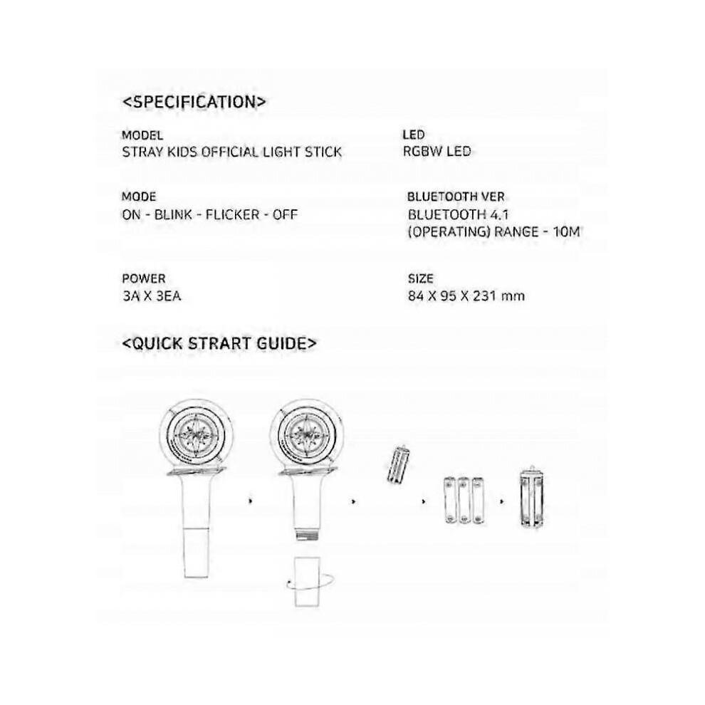 Lightstick Stray Kids Supporta Bluetooth