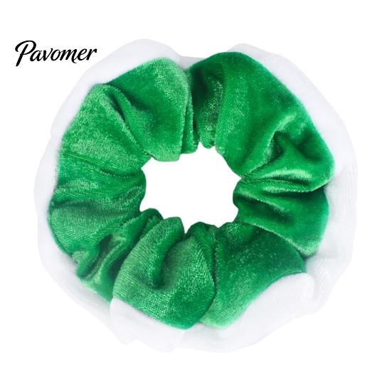 Soft Elastic Hair Bands for Women Christmas Velvet Scrunchies, Ties Girls, Lightweight Holiday Parties Contrast Color Ponytail Holder Accessories