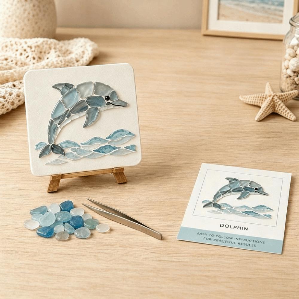 Materiale per Artigianato Mosaico Kit Mosaico Piastrelle di Vetro Animali Marini Arte Kit Decorazione Casa Per Decorazione Casa