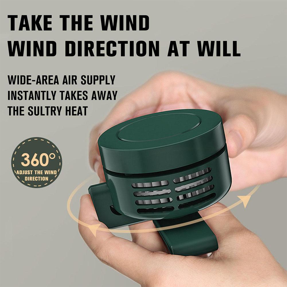 Portable Fan Rechargeable Mini Waist With 3 Speeds Strong Wearable Clip Belt Fan For Outdoor Jobsite FarmsTraveling Fishing