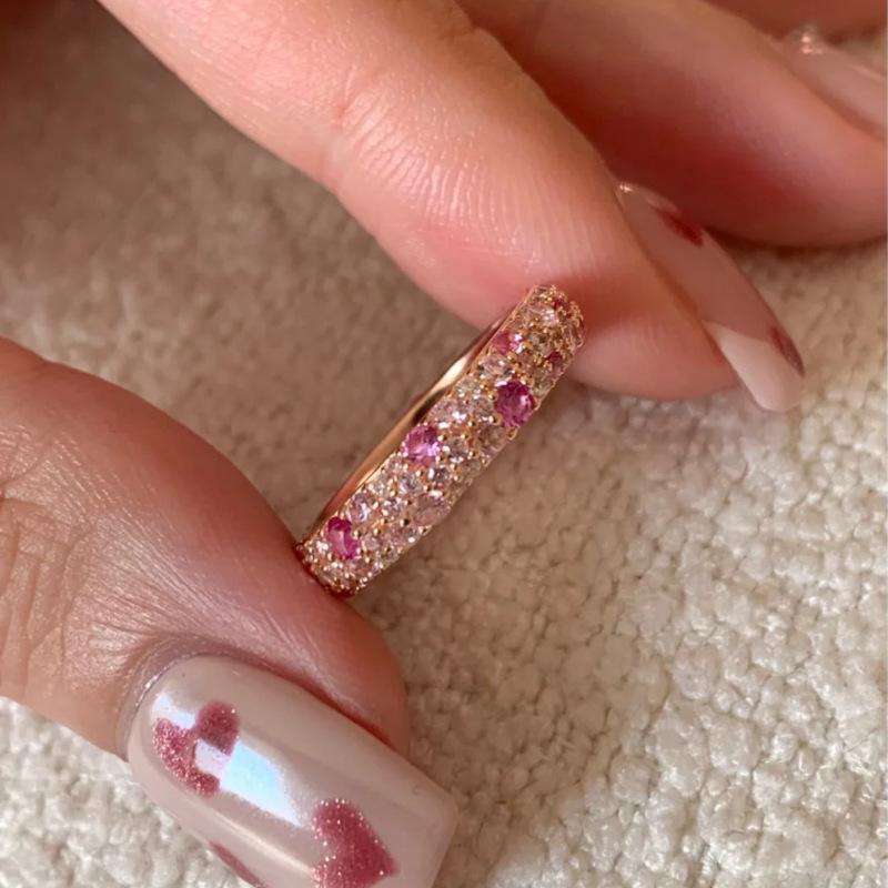 Pink Gorgeous Inspired Adjustable Ring For Women With Unique Geometric Style Perfect For Fashion Forward Summer Outfits In 2024