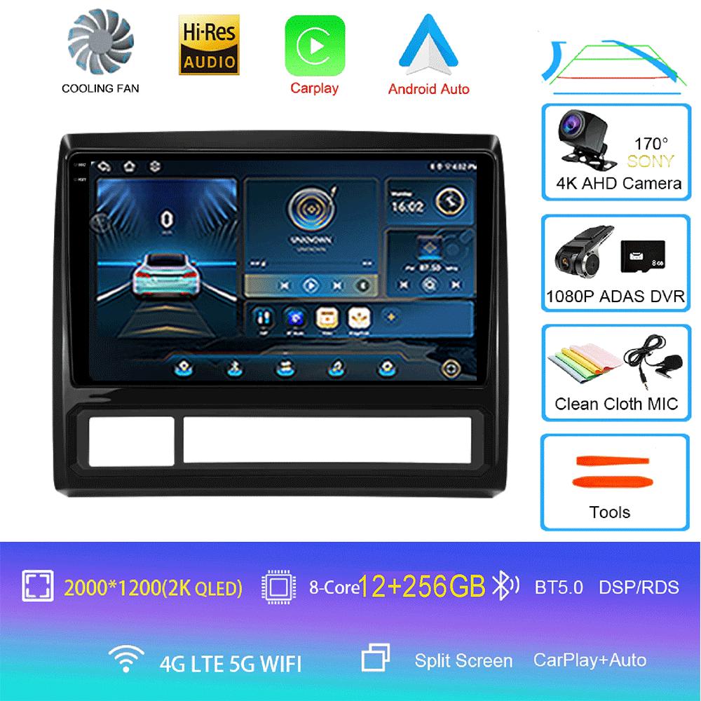 Android 14 Carplay Auto Car Radio For Toyota Tacoma 2 N200 Hilux 2005-2013 GPS Navigation Multimedia Player DSP Stereo WiFi 4G