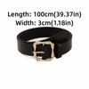 Adjustable PU Leather Belt Black Jeans Belt Fashion Women's Belts  for Jeans Dresses Decoration