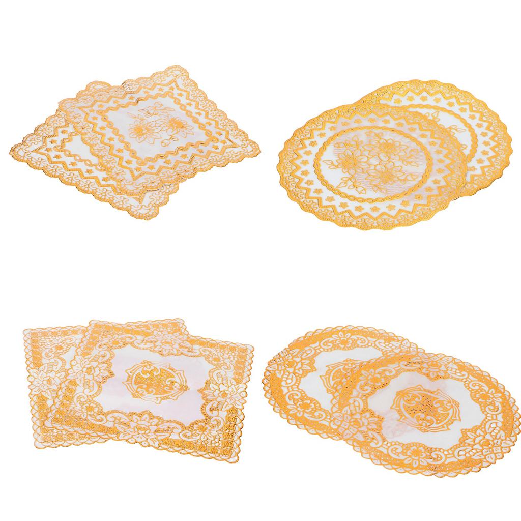 2 BUC 20x20cm Suporturi de Masă Aurii Suporturi de Masă Suport pentru Ceașă de Cafea Coaster pentru Articole de Nuntă