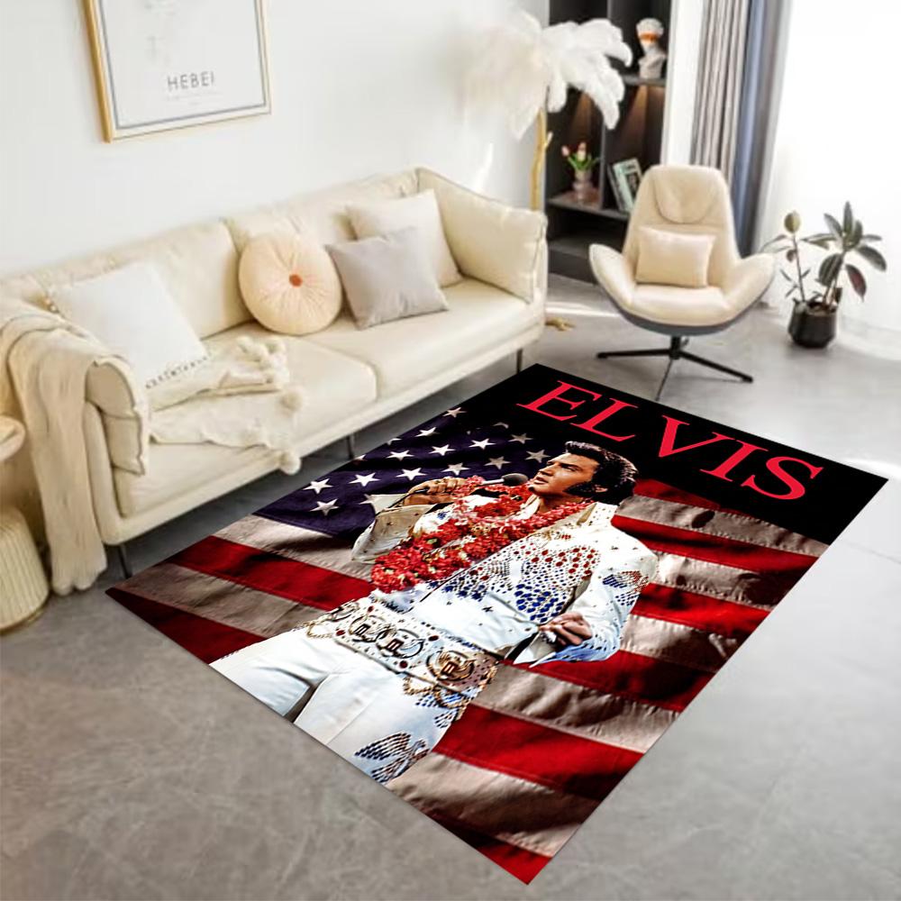 Elvis Presley: Rock Roll Floor Mat Suitable for Outdoor Hallway Dining Room Kitchen Anti-slip Rug Office home decor Gift for Festivals