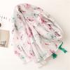 Lovely Animal Pink Flying Butterfly Pattern Tassel Viscose Shawl Scarf Lady Headband Pashmina Stole Muslim Hijab Sjaal 180*90Cm