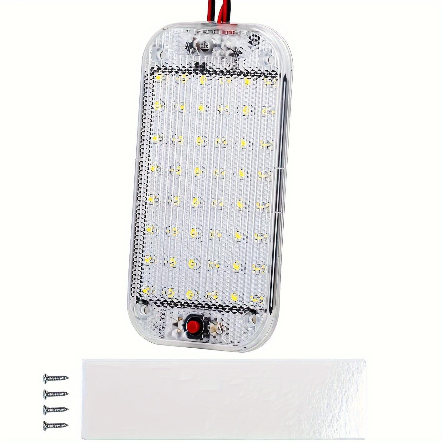 

Панель из 48 светодиодов с кристаллическим корпусом, супер яркий внутренний плафон с выключателем для автомобиля, фургона, автофургона, лодки, двухсторонняя установка 1pc