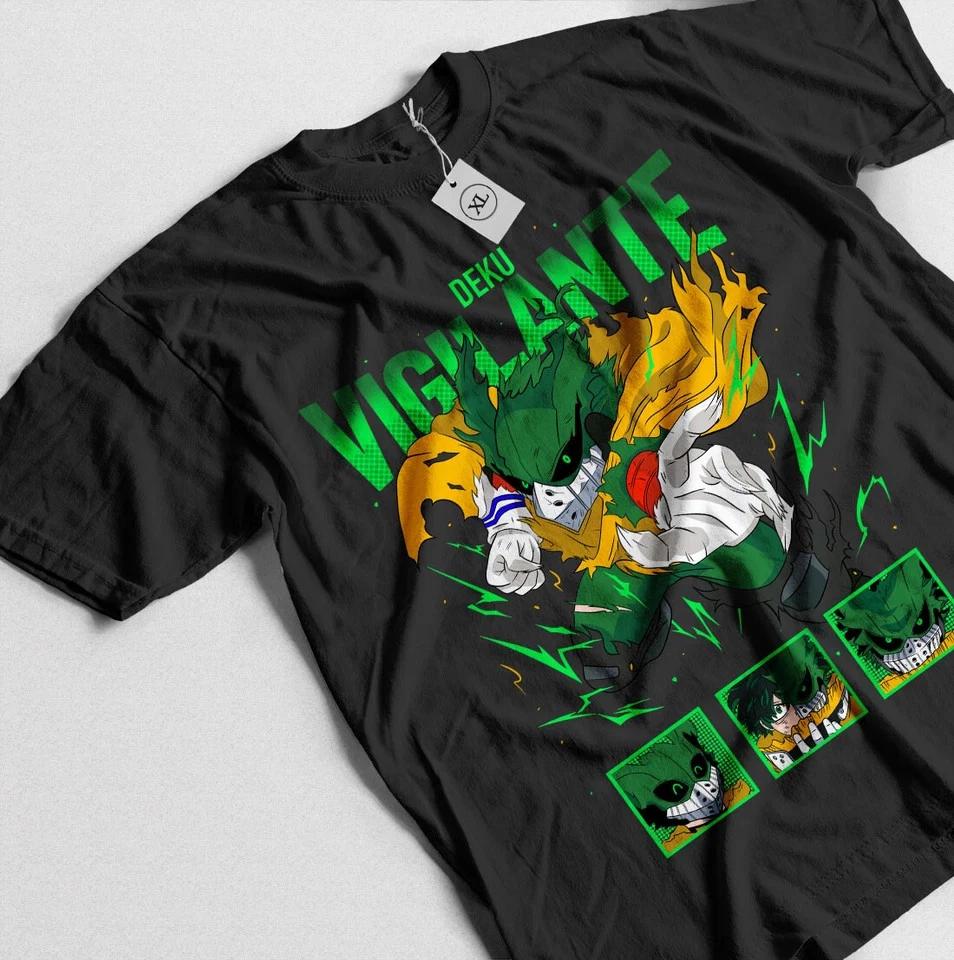 Deku TShirt All Might Boku No Hero Academia Katsuki Midoriya Shoto Shirt Black S