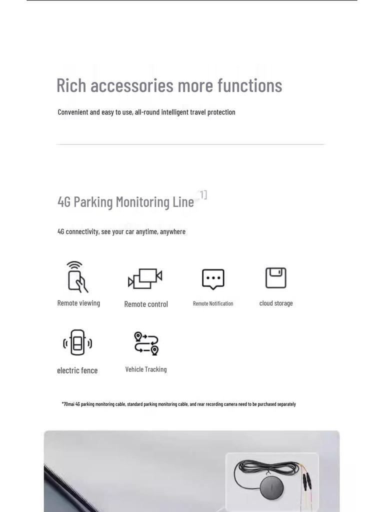 70mai A510 2024 Dash Cam with 24-Hour Parking Monitoring.